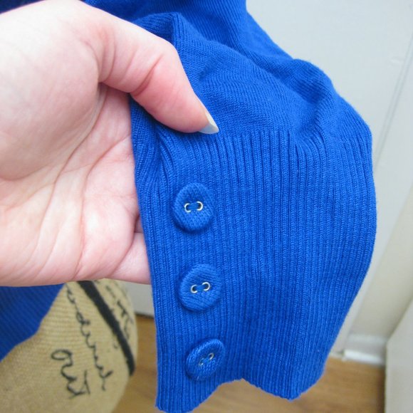 NWOT John Paul Richard blue sweater cardigan S sma - Picture 5 of 6